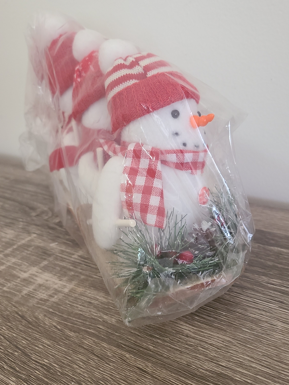 North Pole Trading Co. Snowman Family Sled Christmas Tabletop Decoration